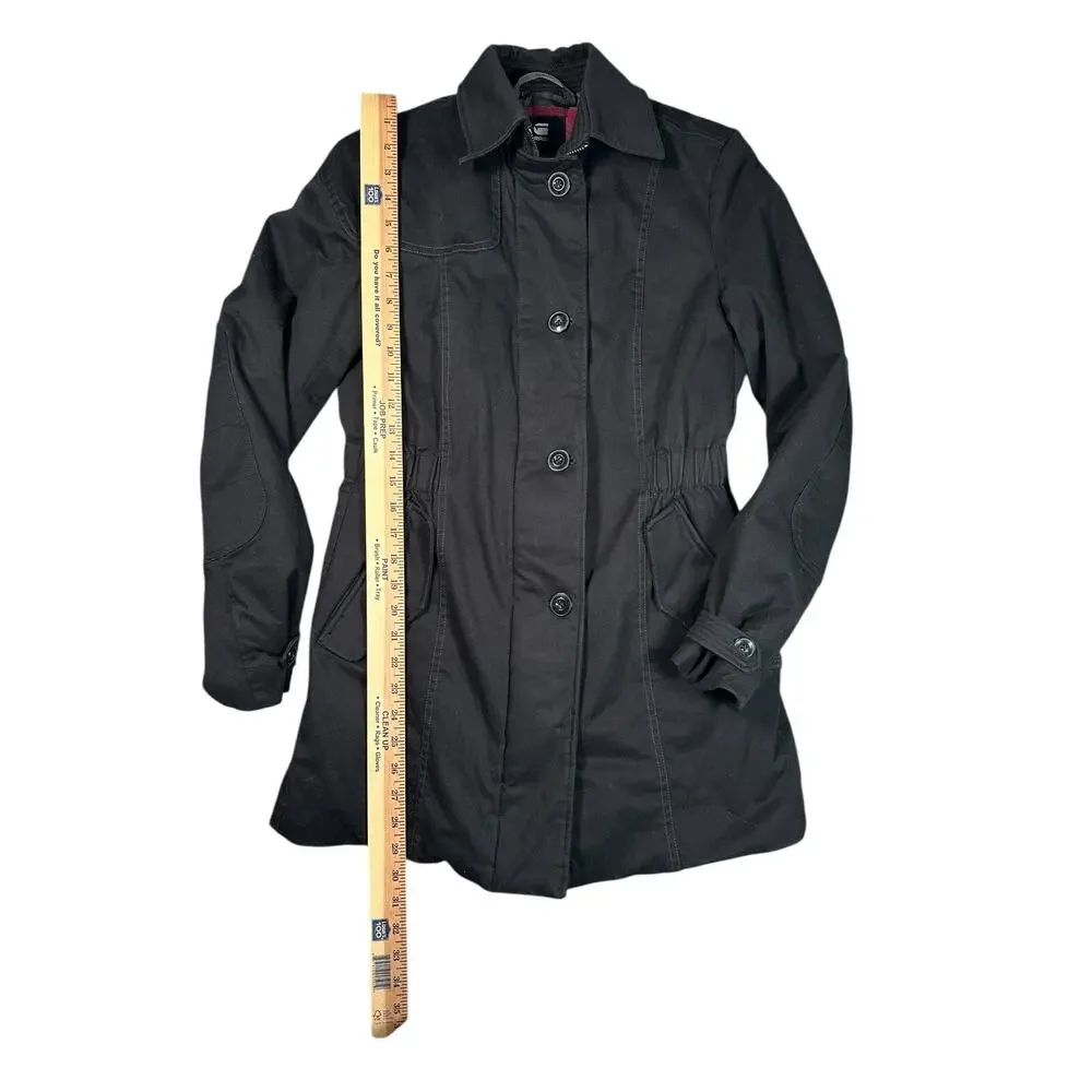 G-Star Raw Minor Hunting Slim Trench Coat S Black Water Repellent Utility Tech
